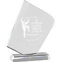 TROFEO PRISMA CRISTAL BLANCO.Ref.P7014