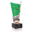 TROFEO BILLAR DE LATÓN Y ACERO INOX..Ref-S7-521