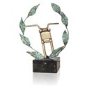 TROFEO LATON  MOTO CON LAUREL.Ref-S7-579