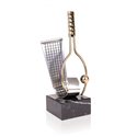 TROFEO TENIS DE LATÓN Y ACERO INOX..Ref-S7-587