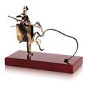 TROFEO LATON TAUROMAQUIA PICADOR Y TORO.Ref-S7-689