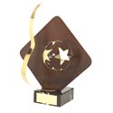 Trofeo hierro oxidado Balón Fútbol Estrella  varios tamaños.  Ref - BP1206