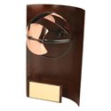 Trofeo hierro oxidado pelota Baloncesto  varios tamaños.  Ref - BP1301