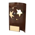 Trofeo hierro oxidado Balón Fútbol Estrella  varios tamaños.  Ref - BP1306