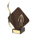 Trofeo hierro oxidado figura Judo  varios tamaños.  Ref - BP2224