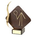 Trofeo hierro oxidado figura Tenis  varios tamaños.  Ref - BP2239
