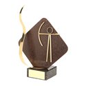 Trofeo hierro oxidado figura Tiro con arco  varios tamaños.  Ref - BP2240
