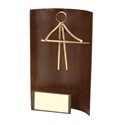 Trofeo hierro oxidado figura Billar  varios tamaños.  Ref - BP2307