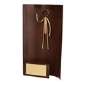 Trofeo hierro oxidado figura Ejecutivo  varios tamaños.  Ref - BP2313