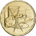 PASTILLA DORADA Ref.f8-LD 25 mm.