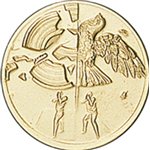 PASTILLA DORADA Ref.f8-LD 25 mm.