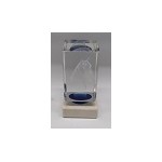 CUBO CRISTAL CABALLO CON PEANA 11 CM