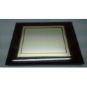 Placa latón plateado 200*150mm, madera 290*210 y estuche comercial