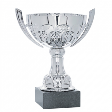 Copa comercial económica plateada brillante elegante de Trofeos Marvi