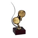 Trofeo Detalle Ping Pong Con Asa  varios tamaños.  Ref - BP3519