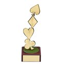 Trofeo cartas poker  varios tamaños.  Ref - BP518