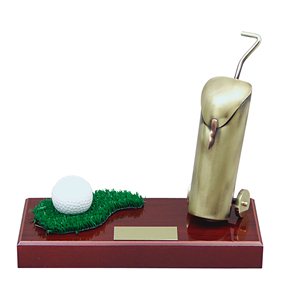 Trofeo carrito y pelota de golf  varios tamaños.  Ref - BP686