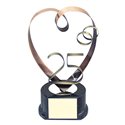Trofeo corazón 25 aniversario  varios tamaños.  Ref - BP693
