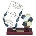 Trofeo pelota y campo Fútbol  varios tamaños.  Ref - BP696