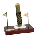 Trofeo snowboard con banderas  varios tamaños.  Ref - BP797