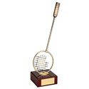 Trofeo raqueta badminton  varios tamaños.  Ref - BP861