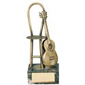 Trofeo música guitarra  varios tamaños.  Ref - BP956