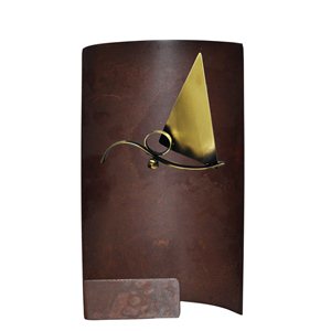 Trofeo hierro oxidado vela  varios tamaños.  Ref - BP9744