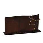 Trofeo hierro negro de cartas varios tamaños.  Ref - BP9914