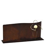 Trofeo hierro negro de ping pong varios tamaños.  Ref - BP9933