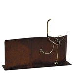 Trofeo hierro negro de hockey patines varios tamaños.  Ref - BP9935