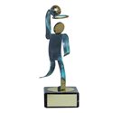 Trofeo Figura latón oxidado verde cm 18 Baloncesto