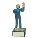 Trofeo Figura latón oxidado verde cm 18 Arbitro varios tamaños.  Ref - BP600/1AR