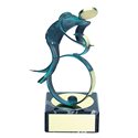 Trofeo Figura latón oxidado verde cm 18 Ciclismo varios tamaños.  Ref - BP600/1CI
