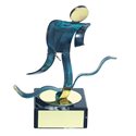 Trofeo Figura latón oxidado verde cm 18 Duathlón varios tamaños.  Ref - BP600/1DU BP600/1 Duathlón