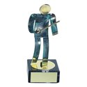 Trofeo Figura latón oxidado verde cm 18 Esgrima varios tamaños.  Ref - BP600/1EG