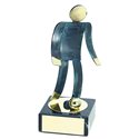 Trofeo Figura latón oxidado verde cm 18 Futbol varios tamaños.  Ref - BP600/1FU