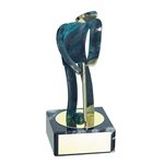 Trofeo Figura latón oxidado verde cm 18 Golf varios tamaños.  Ref - BP600/1GP