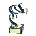 Trofeo Figura latón oxidado verde cm 18 Hípica varios tamaños.  Ref - BP600/1HI