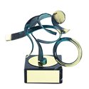Trofeo Figura latón oxidado verde cm 18 Moto varios tamaños.  Ref - BP600/1MO