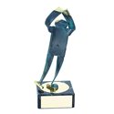 Trofeo Figura latón oxidado verde cm 18 Patinaje hielo varios tamaños.  Ref - BP600/1PM