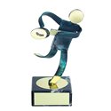 Trofeo Figura latón oxidado verde cm 18 Rugby varios tamaños.  Ref - BP600/1 RU