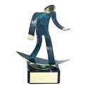 Trofeo Figura latón oxidado verde cm 18 Surf varios tamaños.  Ref - BP600/1 SF