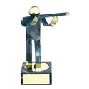 Trofeo Figura latón oxidado verde cm 18 Tiro con escopeta varios tamaños.  Ref - BP600/1 TI