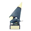 Trofeo Figura latón oxidado verde cm 18 Vela varios tamaños.  Ref - BP600/1 VE